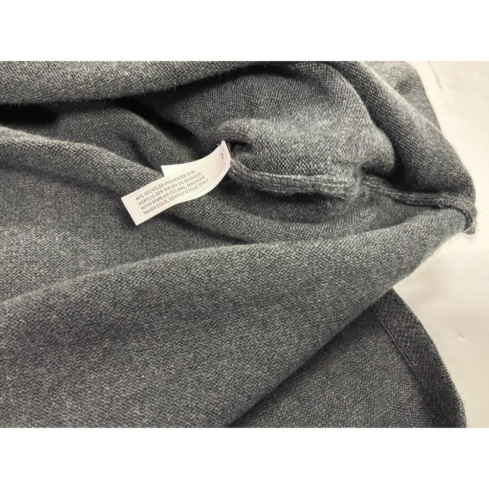 Soma Recycled Yarn Funnel Neck Midi Sweater Dress Women's L Heather Quartz Gray - Picture 3 of 8
